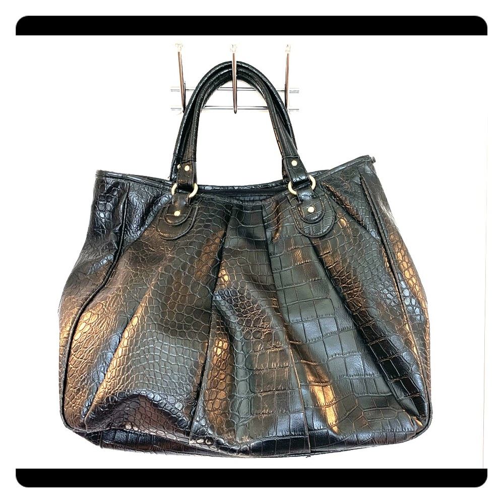 Black hobo bag with small handles